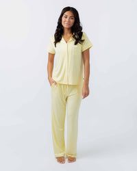 Baby Kids Bamboo Pajamas — Butter Than Ever Women's Sleeve Collar Shirt & Pants Pajama Set — Image 1