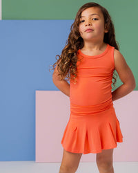 Baby Kids Bamboo Pajamas — Sweet Tangerine Racerback Top — Image 1