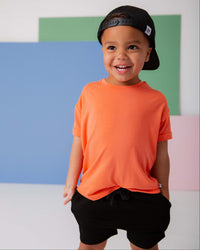 Baby Kids Bamboo Pajamas — Sweet Tangerine T-Shirt — Image 1