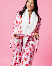 Baby Kids Bamboo Pajamas — Cane You Believe It Adult Plush Robe — Image 1