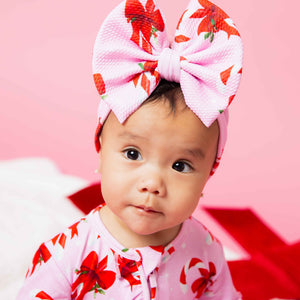 Baby Kids Bamboo Pajamas — Cane You Believe It Biggie Bow — Image 1