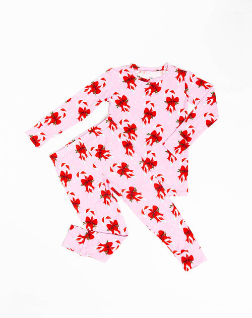 Baby Kids Bamboo Pajamas — Cane You Believe It Long Sleeve Pajama Set — Image 2