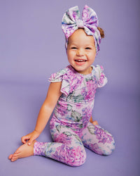 Baby Kids Bamboo Pajamas — You Had Me At Hydrangea Two-Piece Pajama Set - Cap Sleeves — Image 1