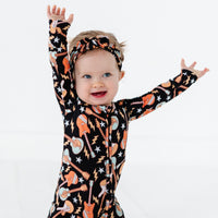 Baby Kids Bamboo Pajamas — Caught in a Jam Headwrap — Image 1