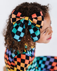 Baby Kids Bamboo Pajamas — Check Me Out Woven Alligator Clip — Image 1