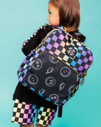 Baby Kids Bamboo Pajamas — Checkered Charm Kid's Backpack — Image 1