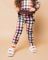 Baby Kids Bamboo Pajamas — Checkered & Charmed Bamboo Leggings — Image 1