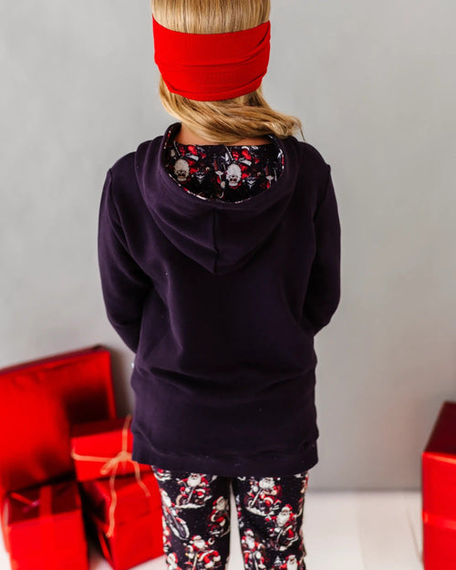 Baby Kids Bamboo Pajamas — Clausin' Trouble Hooded Jogger Set — Image 11