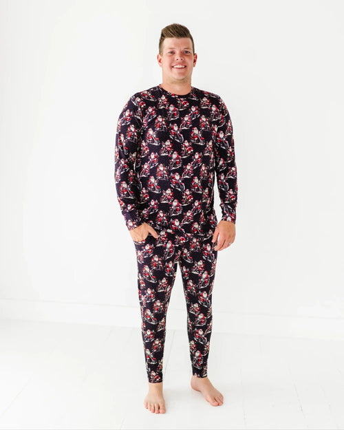 Baby Kids Bamboo Pajamas — Clausin' Trouble Men's Lounge Pants — Image 3