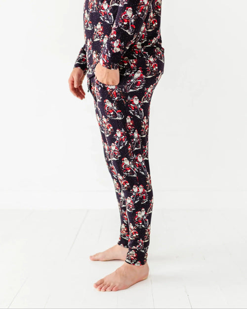 Baby Kids Bamboo Pajamas — Clausin' Trouble Men's Lounge Pants — Image 6