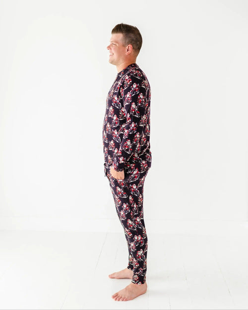 Baby Kids Bamboo Pajamas — Clausin' Trouble Men's Lounge Pants — Image 7