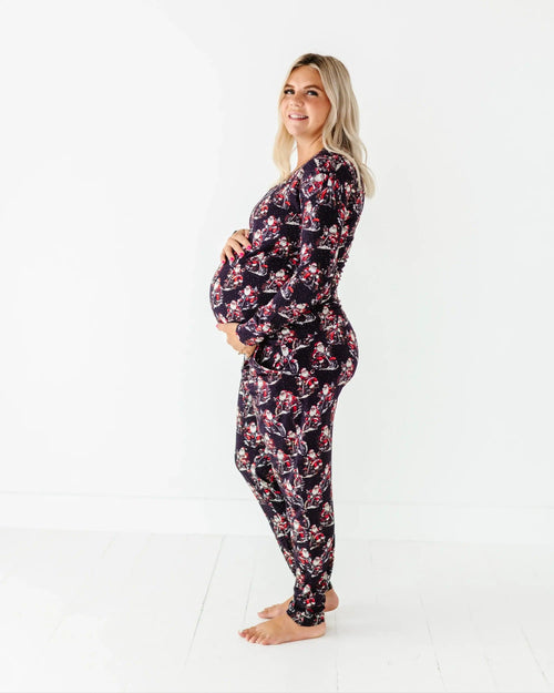 Baby Kids Bamboo Pajamas — Clausin' Trouble Women's Pants — Image 4