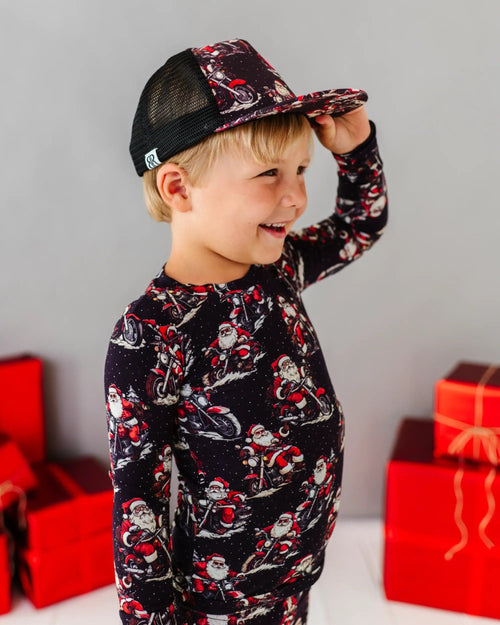 Baby Kids Bamboo Pajamas — Clausin' Trouble Two-Piece Pajama Set — Image 9