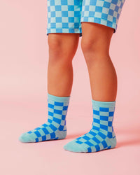 Baby Kids Bamboo Pajamas — Cool Checks Bamboo Striped Varsity Socks — Image 1