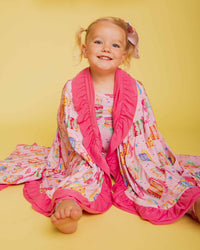 Baby Kids Bamboo Pajamas — Tiers of Joy Ruffle Bum Bum Blanket — Image 1