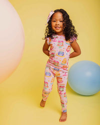 Baby Kids Bamboo Pajamas — Tiers of Joy Cap Sleeve Pajama Set — Image 1