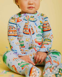 Baby Kids Bamboo Pajamas — Piece O'Cake Convertible Romper — Image 1