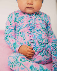 Baby Kids Bamboo Pajamas — Botanically Speaking Footie — Image 1