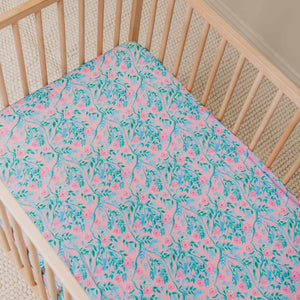 Baby Kids Bamboo Pajamas — Botanically Speaking Crib Sheet — Image 1