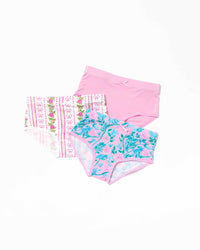 Baby Kids Bamboo Pajamas — Botanically Speaking 3-Pack Girl's Brief Underwear — Image 1