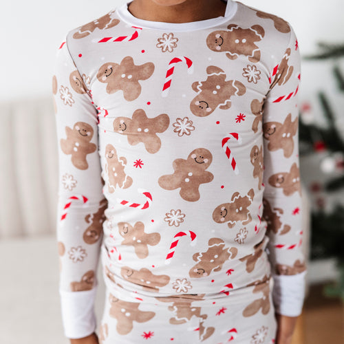 Baby Kids Bamboo Pajamas — Baking Spirits Bright Two-Piece Pajama Set — Image 5
