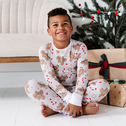 Baby Kids Bamboo Pajamas — Baking Spirits Bright Two-Piece Pajama Set — Image 19