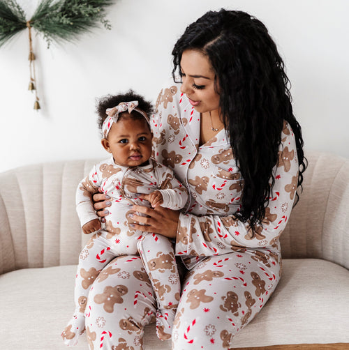 Baby Kids Bamboo Pajamas — Baking Spirits Bright Women's Pajama Set — Image 17