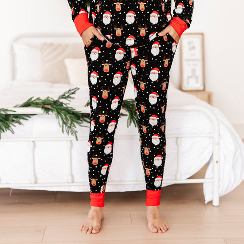 Baby Kids Bamboo Pajamas — Snow Ho Ho Men's Pants — Image 8