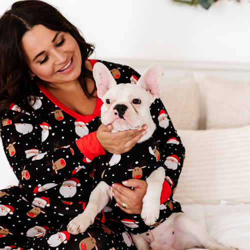 Baby Kids Bamboo Pajamas — Snow Ho Ho Dog Sweater — Image 10