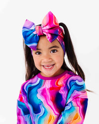 Baby Kids Bamboo Pajamas — Agate You Covered Biggie Bow — Image 1