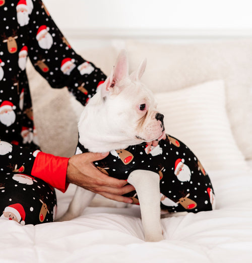Baby Kids Bamboo Pajamas — Snow Ho Ho Dog Sweater — Image 8