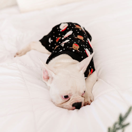 Baby Kids Bamboo Pajamas — Snow Ho Ho Dog Sweater — Image 5