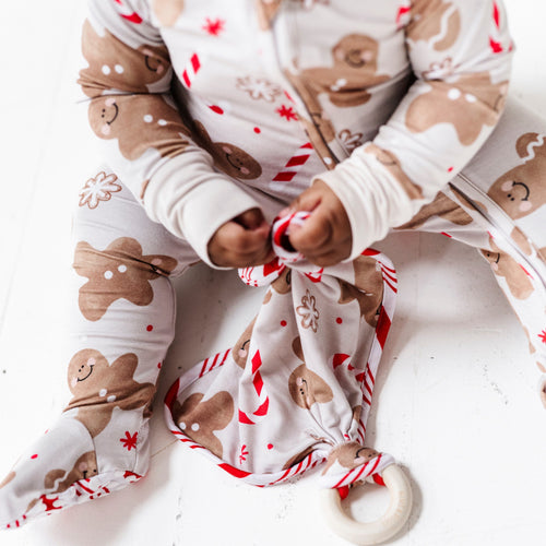 Baby Kids Bamboo Pajamas — Baking Spirits Bright Footie — Image 13
