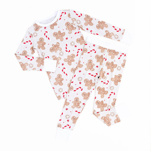Baby Kids Bamboo Pajamas — Baking Spirits Bright Two-Piece Pajama Set — Image 3