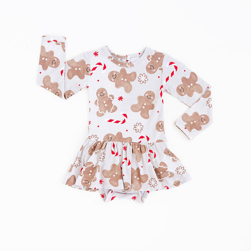 Baby Kids Bamboo Pajamas — Baking Spirits Bright Ruffle Dress — Image 12