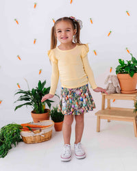 Baby Kids Bamboo Pajamas — Gang's All Hare Top & Skort Set — Image 1