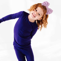 Baby Kids Bamboo Pajamas — Amethyst Two-Piece Pajama Set — Image 1