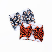 Baby Kids Bamboo Pajamas — Wavy Check Biggie Bow Set — Image 1