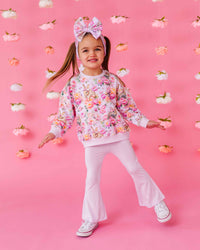 Baby Kids Bamboo Pajamas — Somebunny Special Crew Neck & Bell Bottoms Set — Image 1