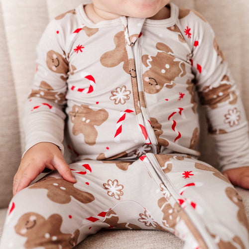 Baby Kids Bamboo Pajamas — Baking Spirits Bright Convertible Romper — Image 17