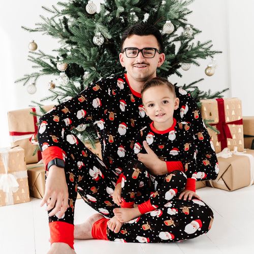 Baby Kids Bamboo Pajamas — Snow Ho Ho Men's Shirt — Image 13