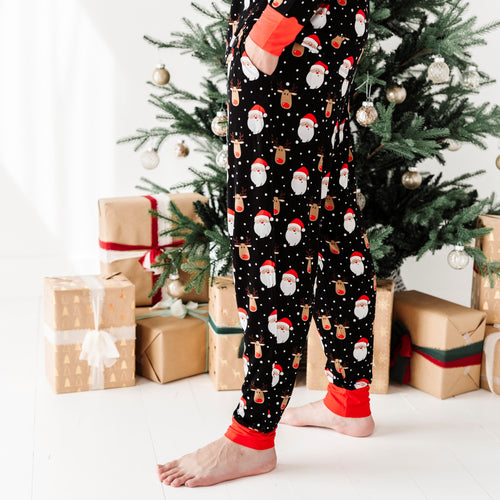 Baby Kids Bamboo Pajamas — Snow Ho Ho Men's Pants — Image 16