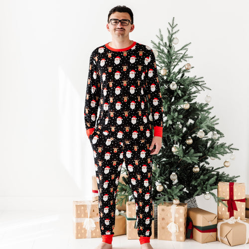Baby Kids Bamboo Pajamas — Snow Ho Ho Men's Pants — Image 10