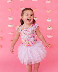Baby Kids Bamboo Pajamas — Somebunny Special Top & Tulle Skort Set — Image 1
