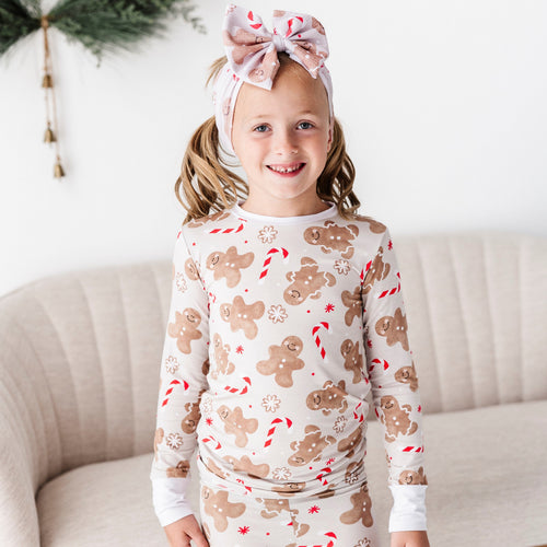 Baby Kids Bamboo Pajamas — Baking Spirits Bright Two-Piece Pajama Set — Image 10