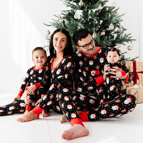 Baby Kids Bamboo Pajamas — Snow Ho Ho Footie — Image 17