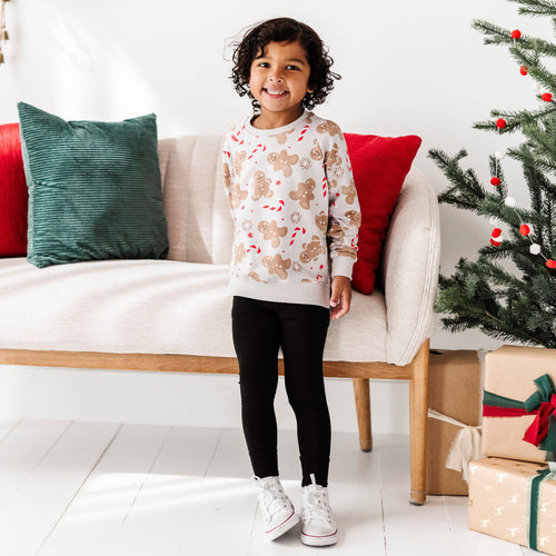 Baby Kids Bamboo Pajamas — Baking Spirits Bright Crew Neck Sweatshirt — Image 22