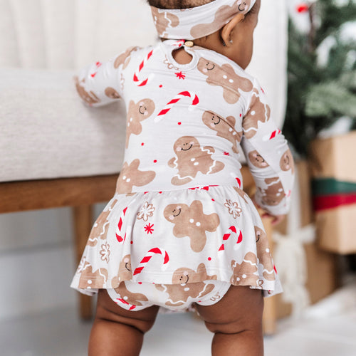 Baby Kids Bamboo Pajamas — Baking Spirits Bright Ruffle Dress — Image 24