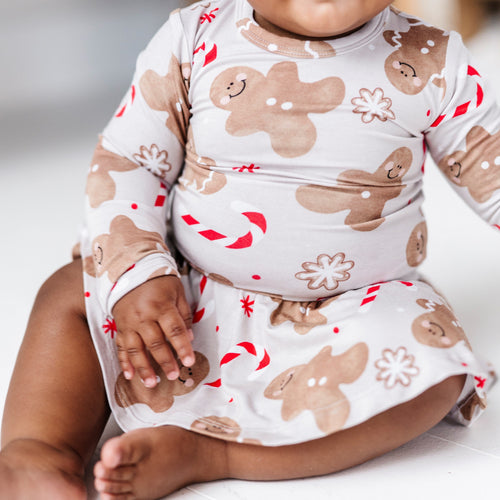 Baby Kids Bamboo Pajamas — Baking Spirits Bright Ruffle Dress — Image 21