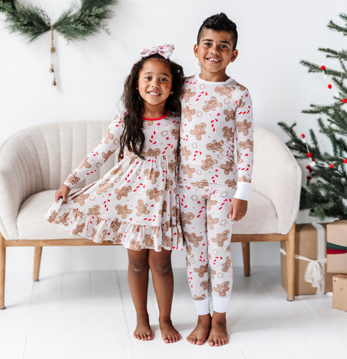 Baby Kids Bamboo Pajamas — Baking Spirits Bright Girls Dress — Image 16